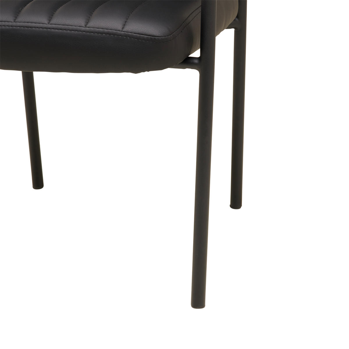 BESUCHERSTUHL  in Lederlook Schwarz  - Schwarz, LIFESTYLE, Holz/Kunststoff (56/81/63cm) - Livetastic