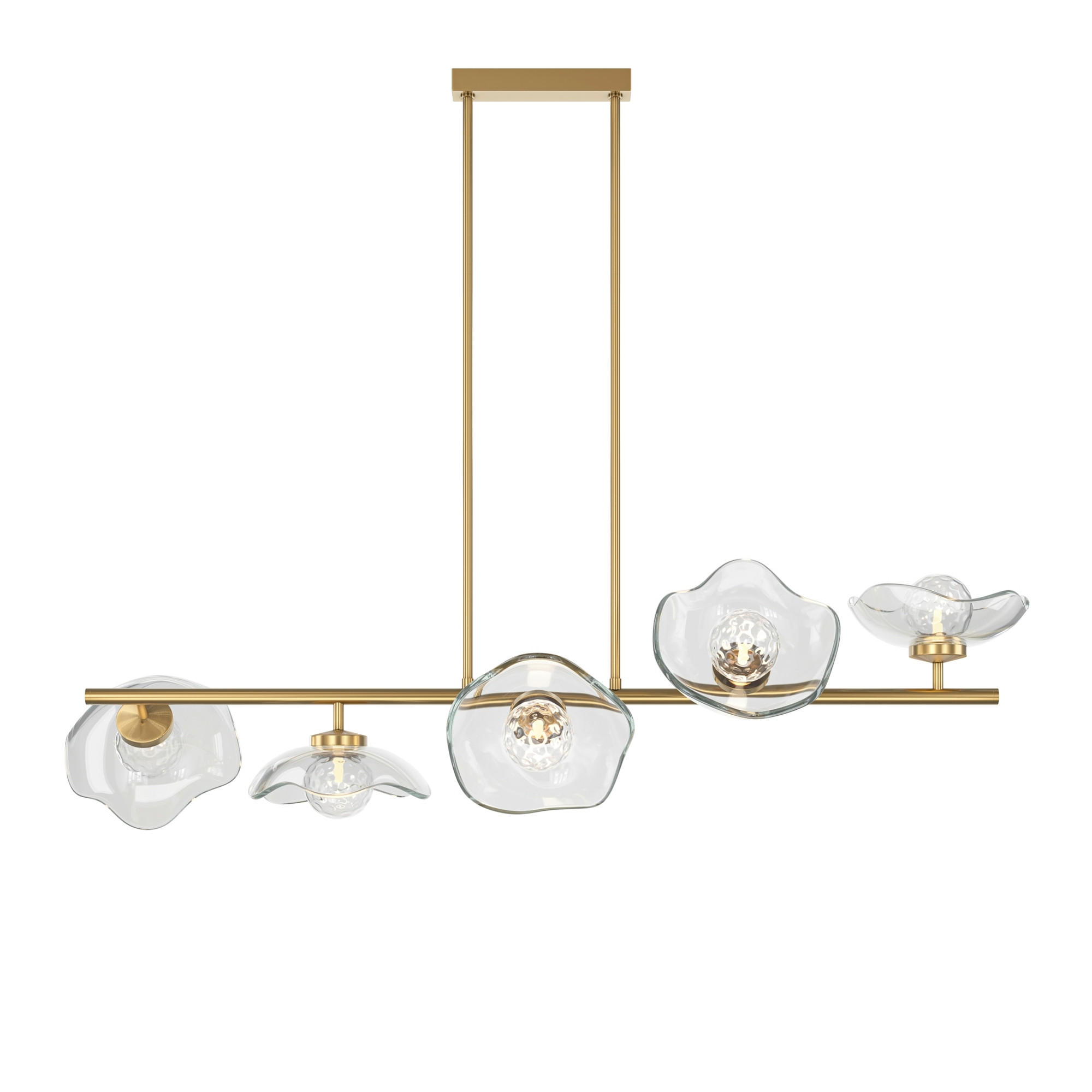 PENDELLAMPA Miracle 110/84,4/30,9 cm  - mässingsfärgad/transparent, Design, metall (110/84,4/30,9cm) - MAYTONI