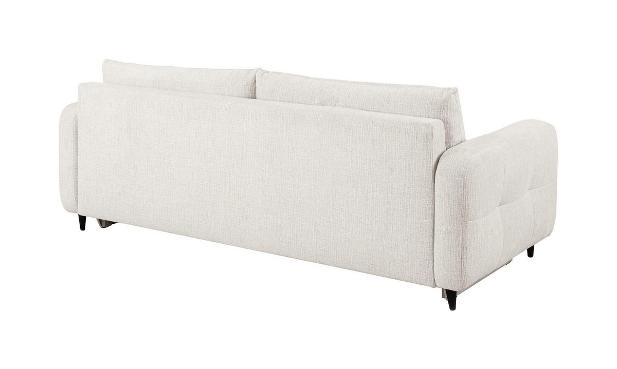 SCHLAFSOFA in Flachgewebe Perlmutt  - Perlmutt/Schwarz, MODERN, Holz/Textil (236/88/101cm) - Stylife