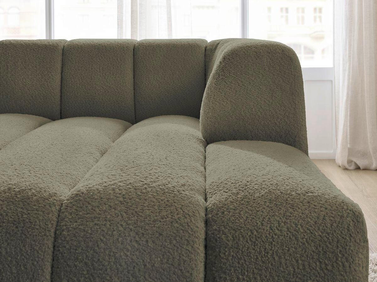 SOFAELEMENT ANNECY Bouclé Grün  - Schwarz/Grün, MODERN, Kunststoff/Textil (120/72/170cm)