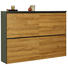 SCHUHSCHRANK 136/95/30 cm - Eichefarben/Graphitfarben, Design, Holzwerkstoff (136/95/30cm) - Voleo SCHUHSCHRANK 136/95/30 cm - Eichefarben/Graphitfarben, Design, Holzwerkstoff (136/95/30cm) - Voleo