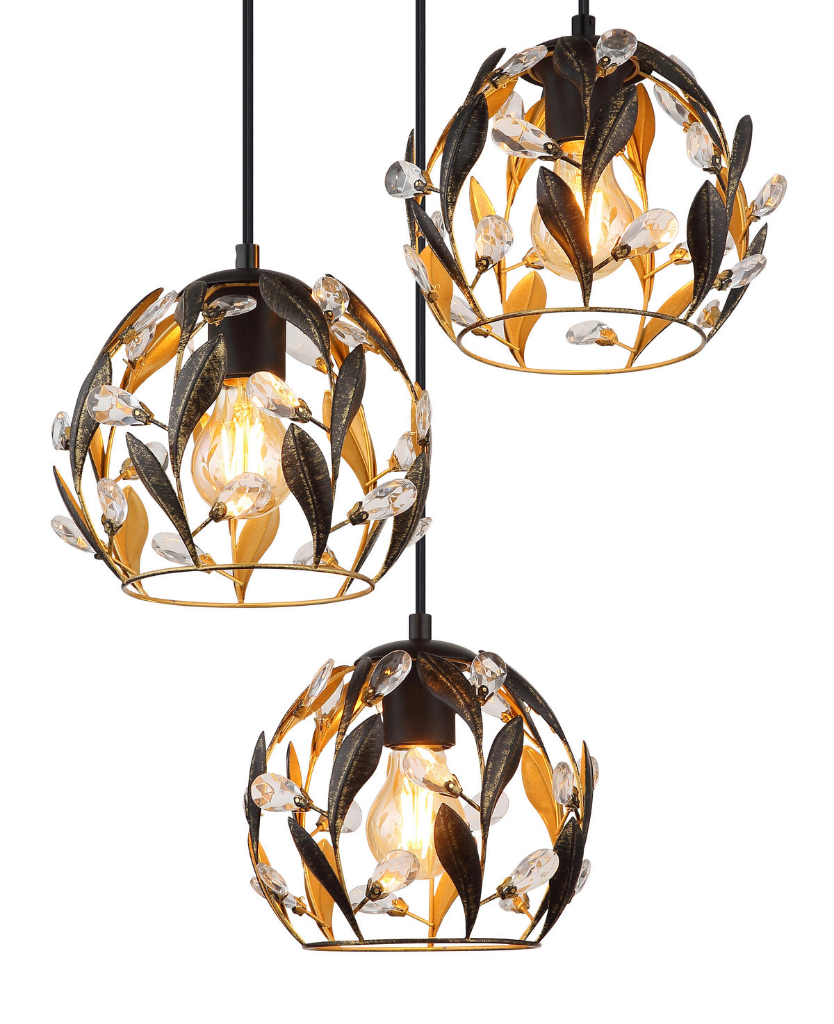 HÄNGELEUCHTE 40/150 cm    - Klar/Goldfarben, Basics, Kunststoff/Metall (40/150cm) - Globo