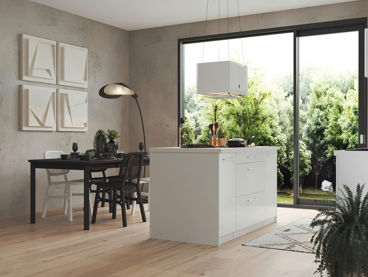 DUNSTABZUGSHAUBE CH11050IW  - Weiß, Trend, Glas/Metall (50/36-166/40cm) - Respekta