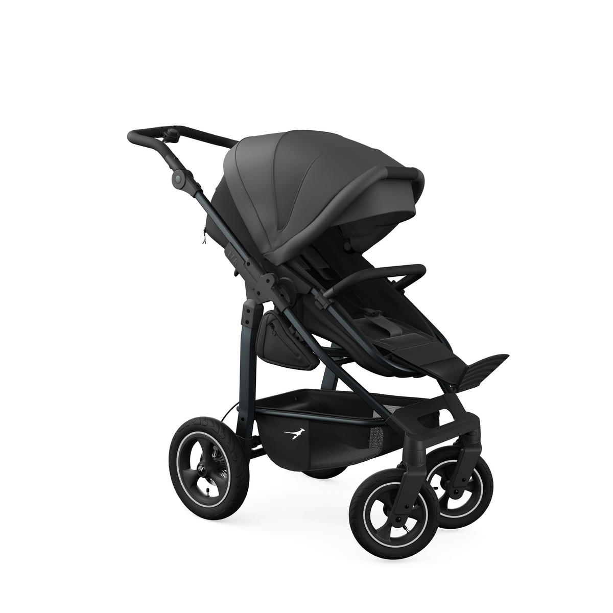 KOMBIKINDERWAGEN mono4 2-in-1 Kombikinderwagen  - Dunkelgrau/Schwarz, Basics, Textil/Metall (57/111/108cm) - TFK