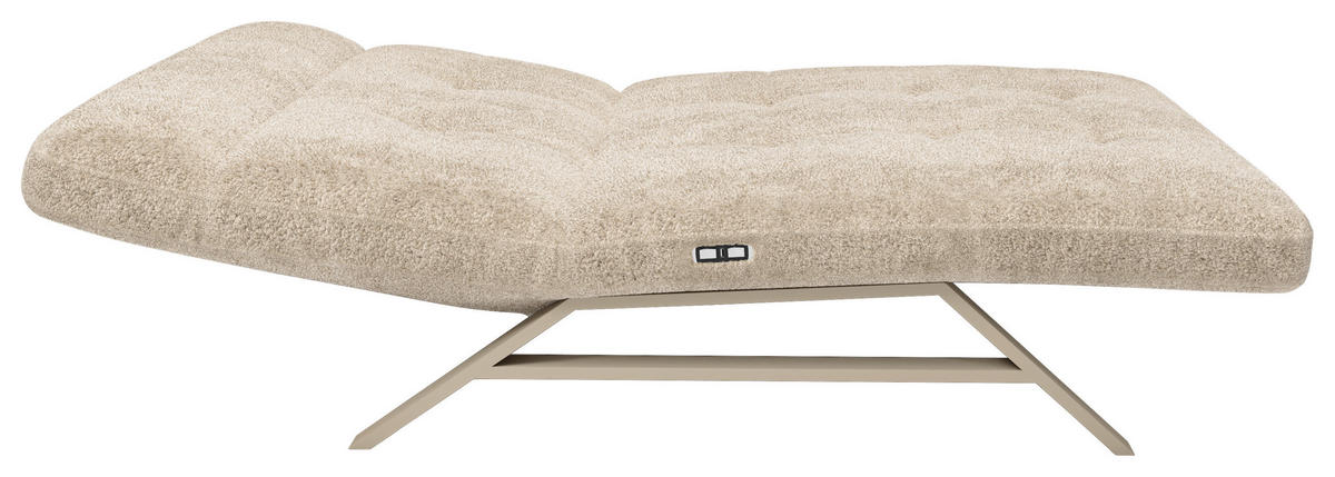 RELAXLIEGE in Chenille, Teddystoff Cappuccino  - Kaschmir/Cappuccino, Design, Textil/Metall (120/54-113/158-198cm) - Pure Home Lifestyle