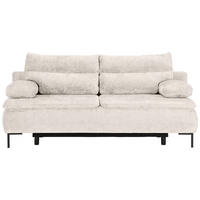 BOXSPRINGSOFA  in Webstoff Beige  - Beige/Schwarz, Design, Textil/Metall (202/93/100cm) - Novel