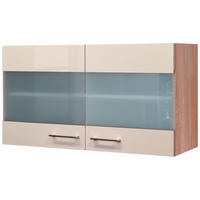 KÜCHENOBERSCHRANK 100/54,8/32 cm  in Sonoma Eiche, Kaschmir  - Kaschmir/Edelstahlfarben, MODERN, Holzwerkstoff/Metall (100/54,8/32cm) - FlexWell