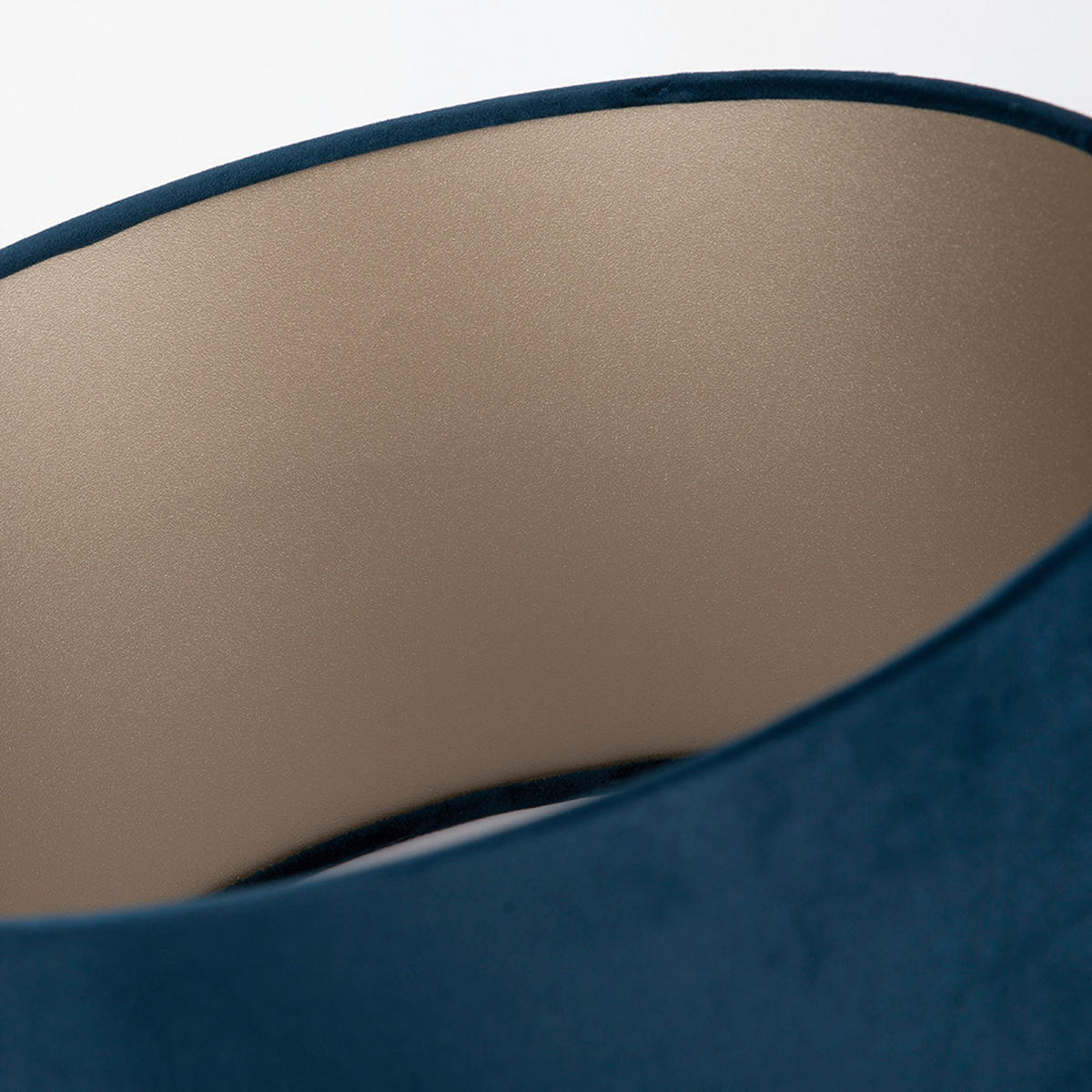 LEUCHTENSCHIRM Velour 35/24 cm   - Dunkelblau, Basics, Textil/Metall (35/24cm)