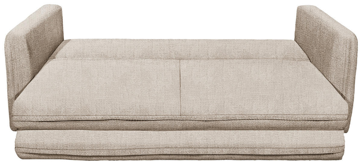 SCHLAFSOFA in Mikrovelours Taupe  - Taupe/Schwarz, KONVENTIONELL, Kunststoff/Textil (237/94/117cm) - MID.YOU
