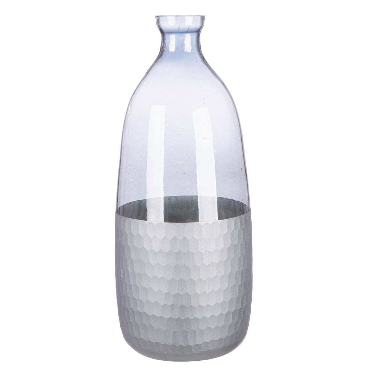 VASE  - Silberfarben/Grau, Basics, Glas (13/13/33cm)