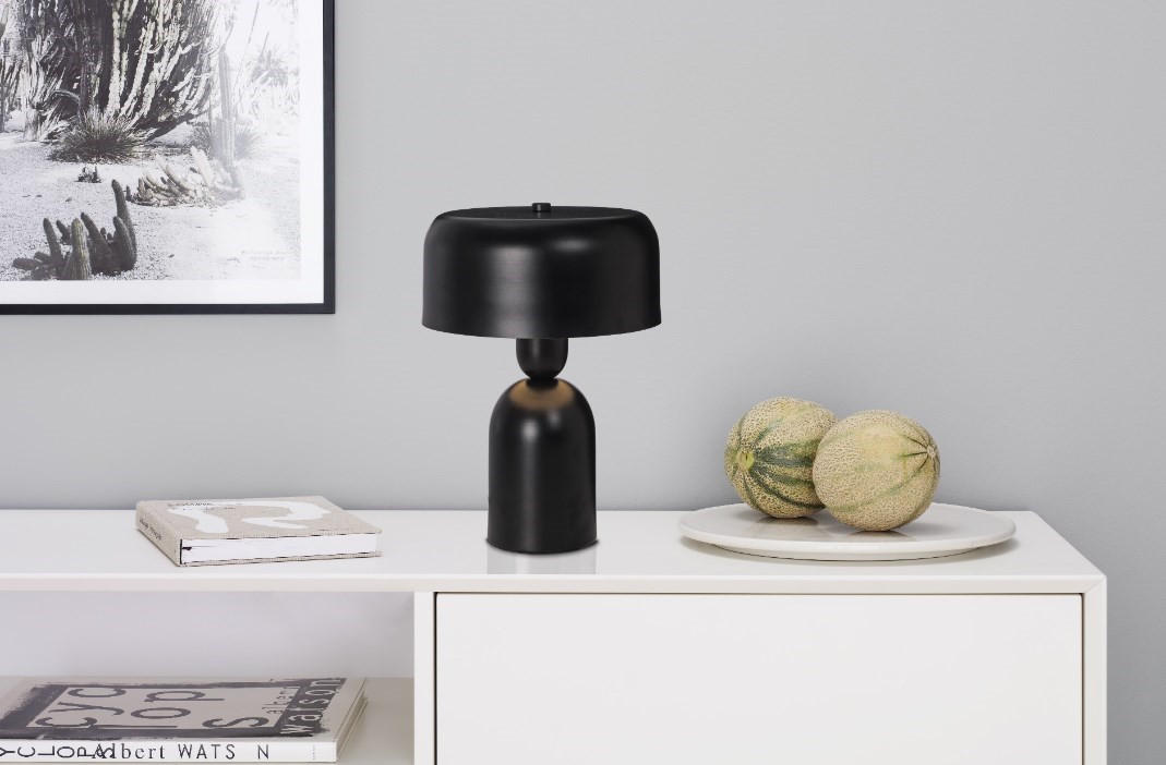 BORDSLAMPA 22/31,5 cm   - svart, Design, metall (22/31,5cm)