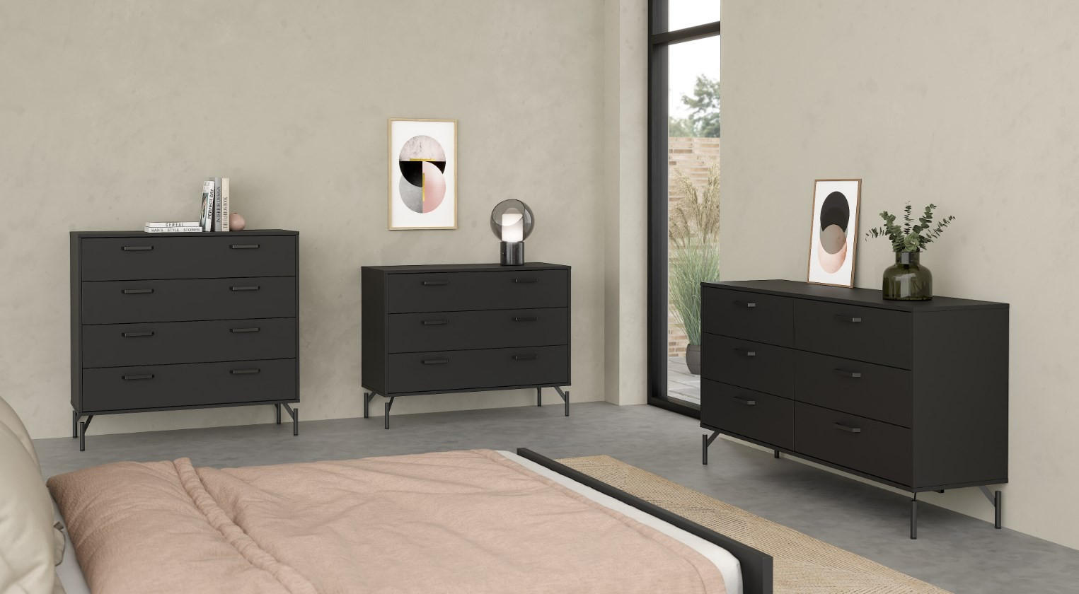 SIDEBOARD 98,7/76,6/39,8 cm  in Schwarz  - Schwarz, Design, Holzwerkstoff/Metall (98,7/76,6/39,8cm) - Best Price