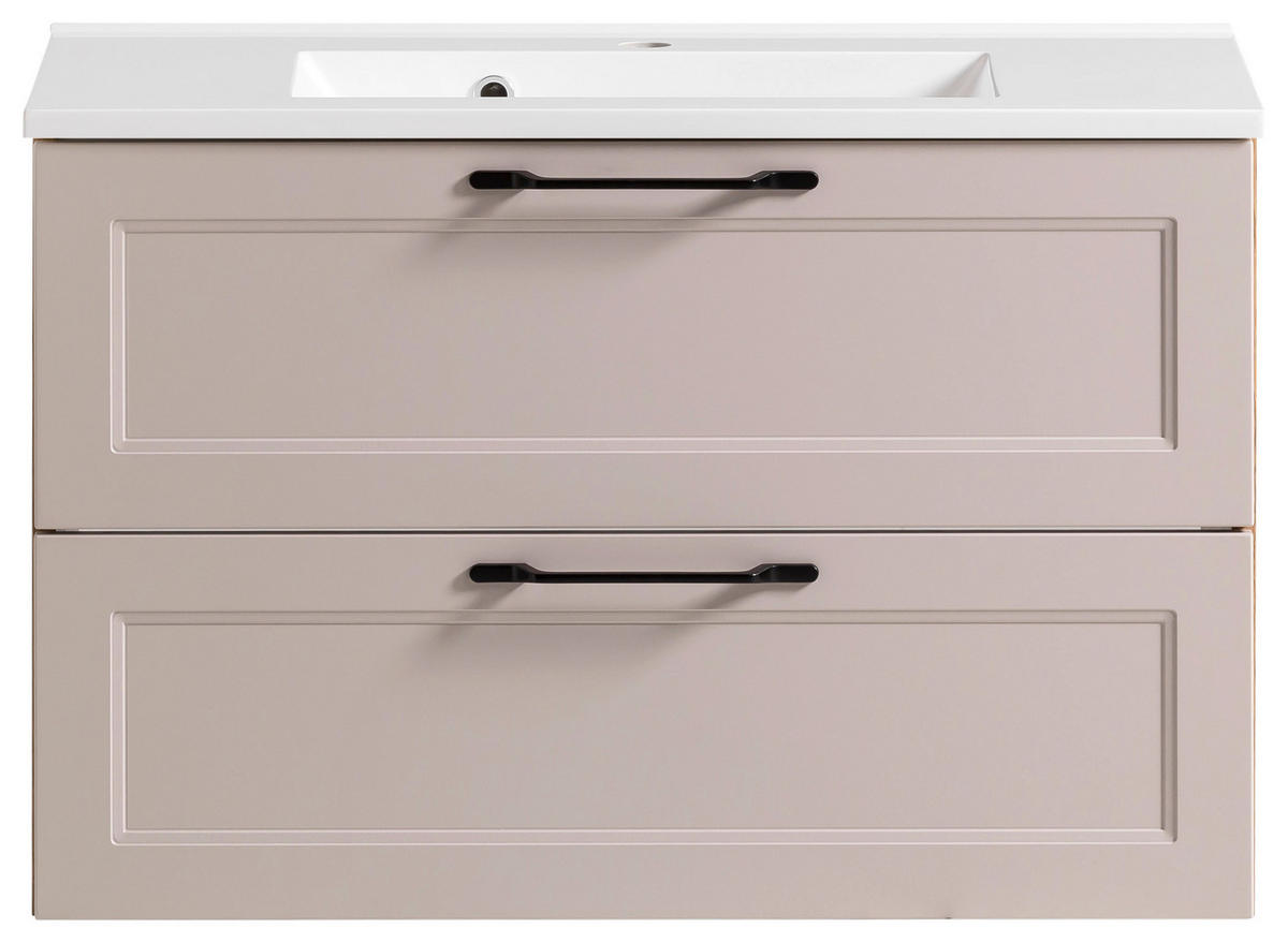 WASCHTISCHKOMBI 80 cm  - Kaschmir/Eiche Wotan, ROMANTIK / LANDHAUS, Holzwerkstoff/Stein (80cm) - Xora