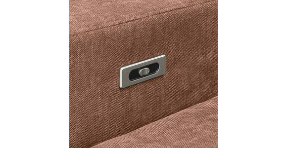 ECKSOFA in Chenille Altrosa  - Schwarz/Altrosa, KONVENTIONELL, Textil/Metall (264/178cm) - Hom`in