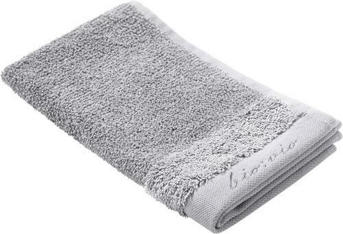 GÄSTETUCH BONITA Silberfarben 4-teilig 30/50 cm  - Silberfarben, Natur, Textil (30/50cm) - Bio:Vio