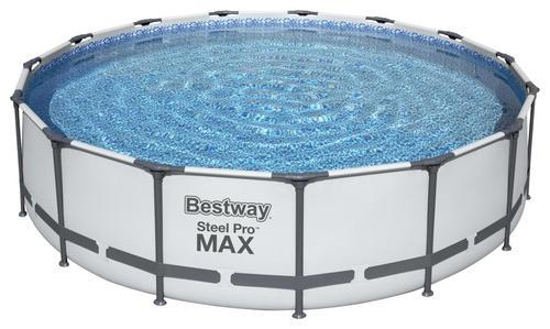 POOLSET 56488GS 457/107 cm  - Blau/Weiß, Basics, Kunststoff/Metall (457/107cm) - Bestway
