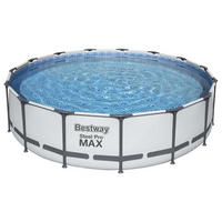 POOLSET 56488GS 457/107 cm  - Blau/Weiß, Basics, Kunststoff/Metall (457/107cm) - Bestway