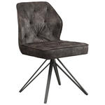 STUHL   Webstoff  Schwarz, Graugrün  - Schwarz/Graugrün, Design, Textil/Metall (50/85/60cm) - Carryhome
