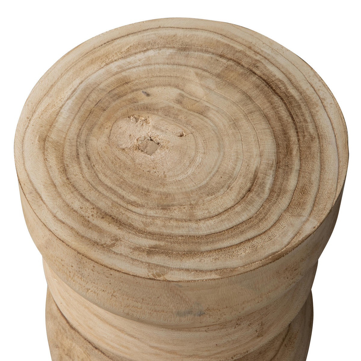 BEISTELLTISCH 28/28/40 cm Bikkel Paulownia Naturfarben rund  - Naturfarben, Design, Holz (28/28/40cm) - Livetastic