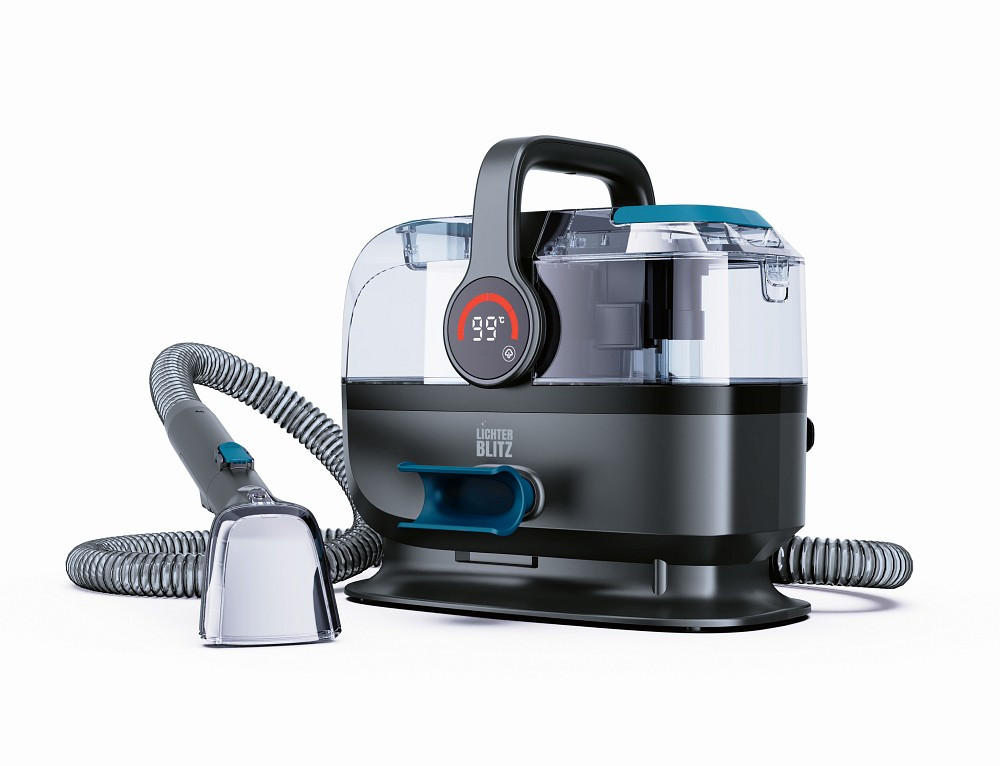 POLSTERREINIGER - Blau/Grau, Basics, Kunststoff (36/26,5/29,5cm) - Lichterblitz