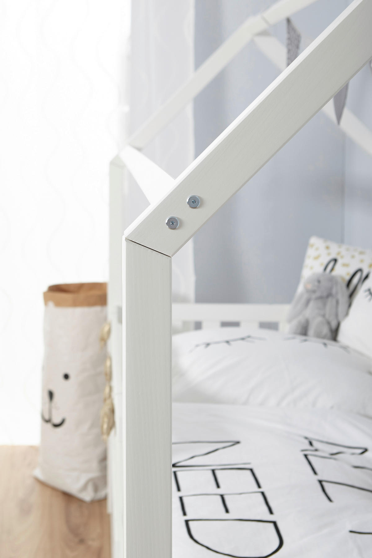 HAUSBETT 90/200 cm Weiss  - Weiss, Modern, Holz (90/200cm) - MID.YOU