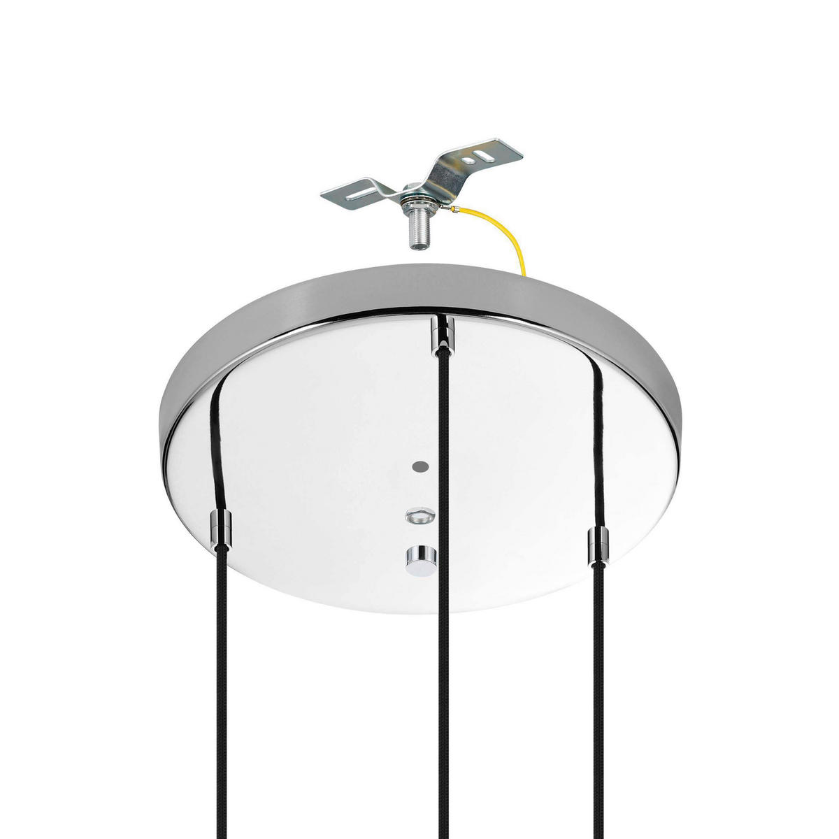 HÄNGELEUCHTE 37/150 cm  - Chromfarben/Weiß, KONVENTIONELL, Glas/Metall (37/150cm) - Eglo