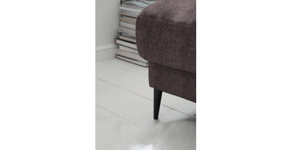ECKSOFA in Flachgewebe Braun 207/296 cm - Schwarz/Braun, Design, Textil/Metall (207/296cm) - Dieter Knoll