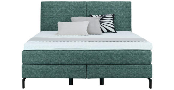 BOXSPRINGBETT 160/200 cm in Grün - Schwarz/Grün, KONVENTIONELL, Textil/Metall (160/200cm) - Dieter Knoll