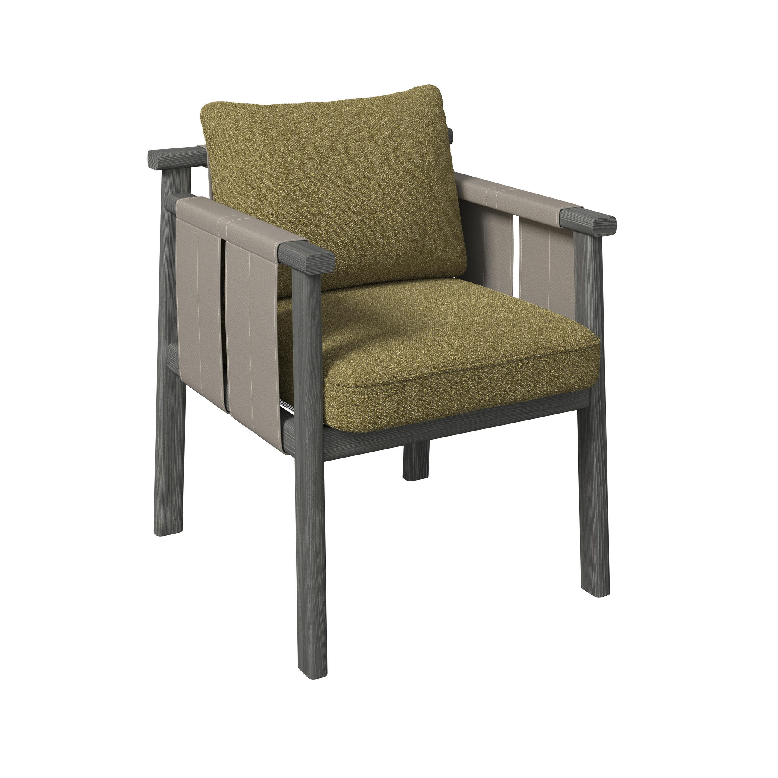 GARTENSTUHL Esche Grau, Grün, Eschefarben  - Eschefarben/Grau, ROMANTIK / LANDHAUS, Holz/Textil (64/73/64,5cm) - Dieter Knoll