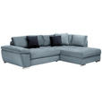 ECKSOFA in Webstoff Hellblau  - Chromfarben/Silberfarben, Design, Kunststoff/Textil (276/212cm) - Carryhome