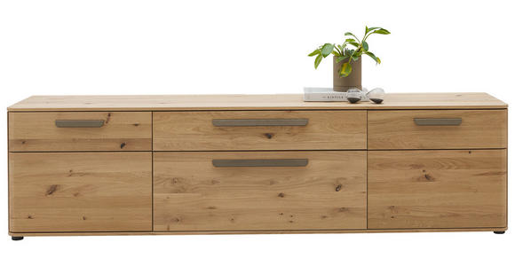 LOWBOARD Wildeiche  211,9/55,8/45,2 cm  - Wildeiche/Schwarz, Natur, Holz/Kunststoff (211,9/55,8/45,2cm) - Valnatura