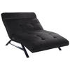 Liege mit motorischer Relaxfkt Mikrofaser Schwarz  - Schwarz, Design, Textil/Metall (120/54-113/158-198cm) - Pure Home Lifestyle