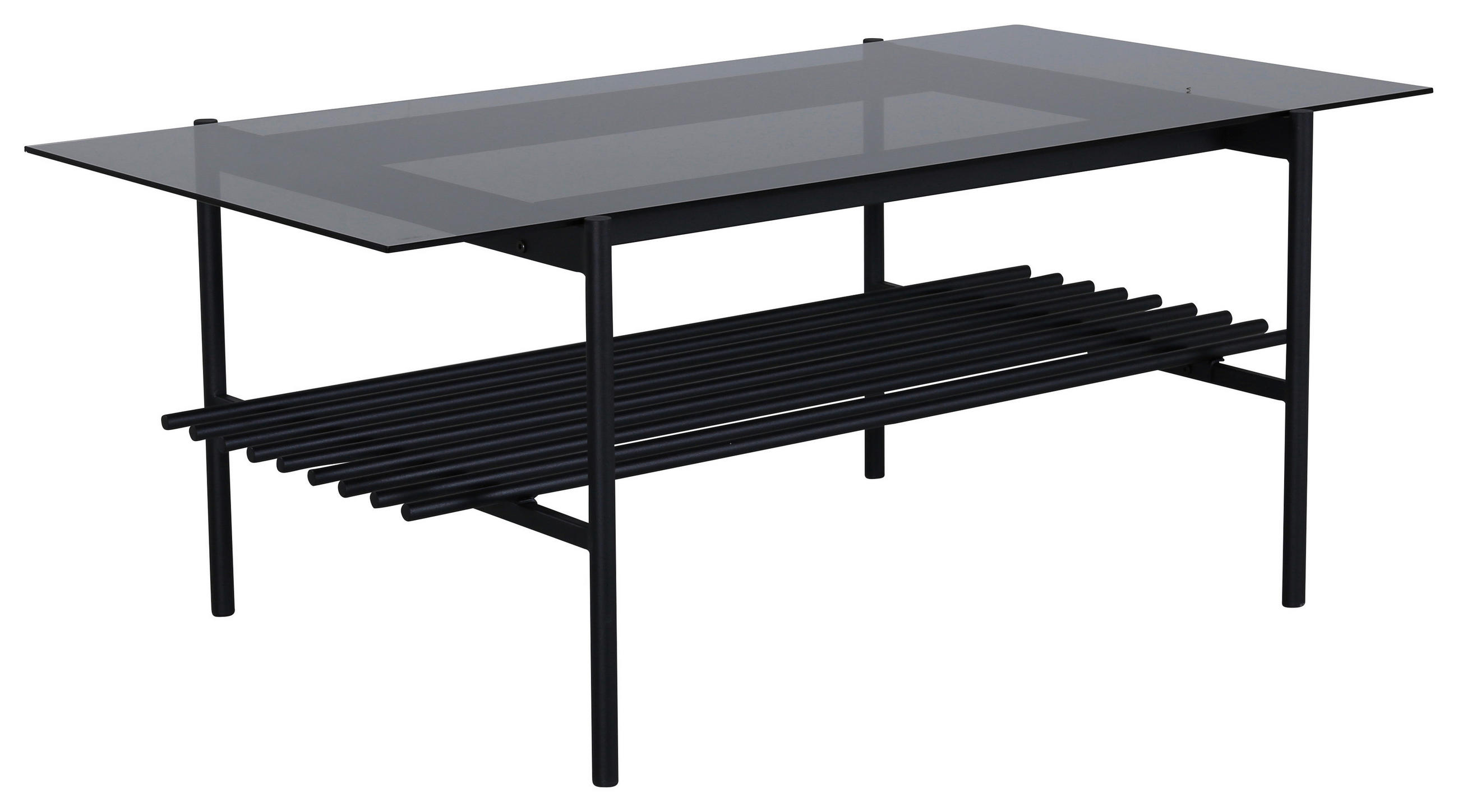 COUCHTISCH 120/60/48 cm rechteckig  - Schwarz, Design, Glas/Metall (120/60/48cm) - Livetastic