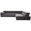ECKSOFA Anthrazit Mikrofaser  - Chromfarben/Anthrazit, Design, Textil/Metall (326/222cm) - Beldomo Speed