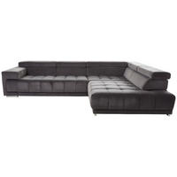 ECKSOFA Anthrazit Mikrofaser  - Chromfarben/Anthrazit, Design, Textil/Metall (326/222cm) - Beldomo Speed