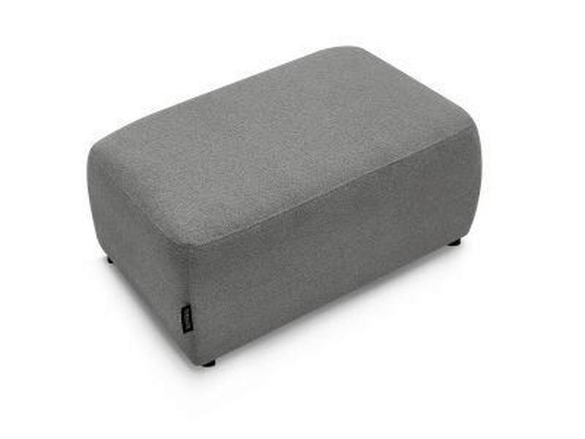 HOCKER ATILLA Flachgewebe Dunkelgrau  - Dunkelgrau/Schwarz, MODERN, Kunststoff/Textil (92/44/48cm)