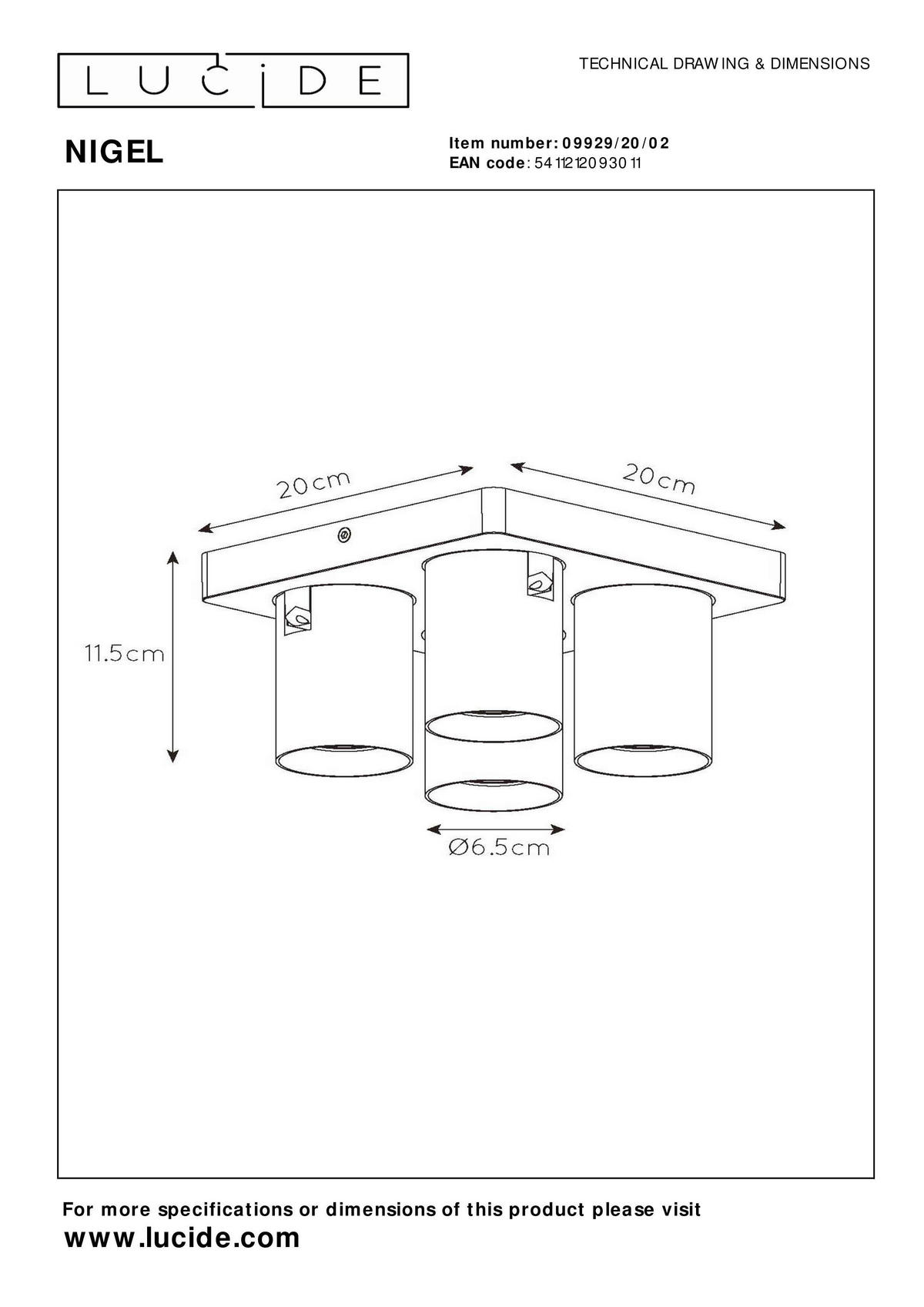 LED-STRAHLER 20/20/11.5 cm   - Messingfarben, KONVENTIONELL, Metall (20/20/11.5cm) - Lucide