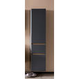 HOCHSCHRANK 40/180/35 cm  - Silberfarben/Graphitfarben, Natur, Holzwerkstoff (40/180/35cm) - Xora