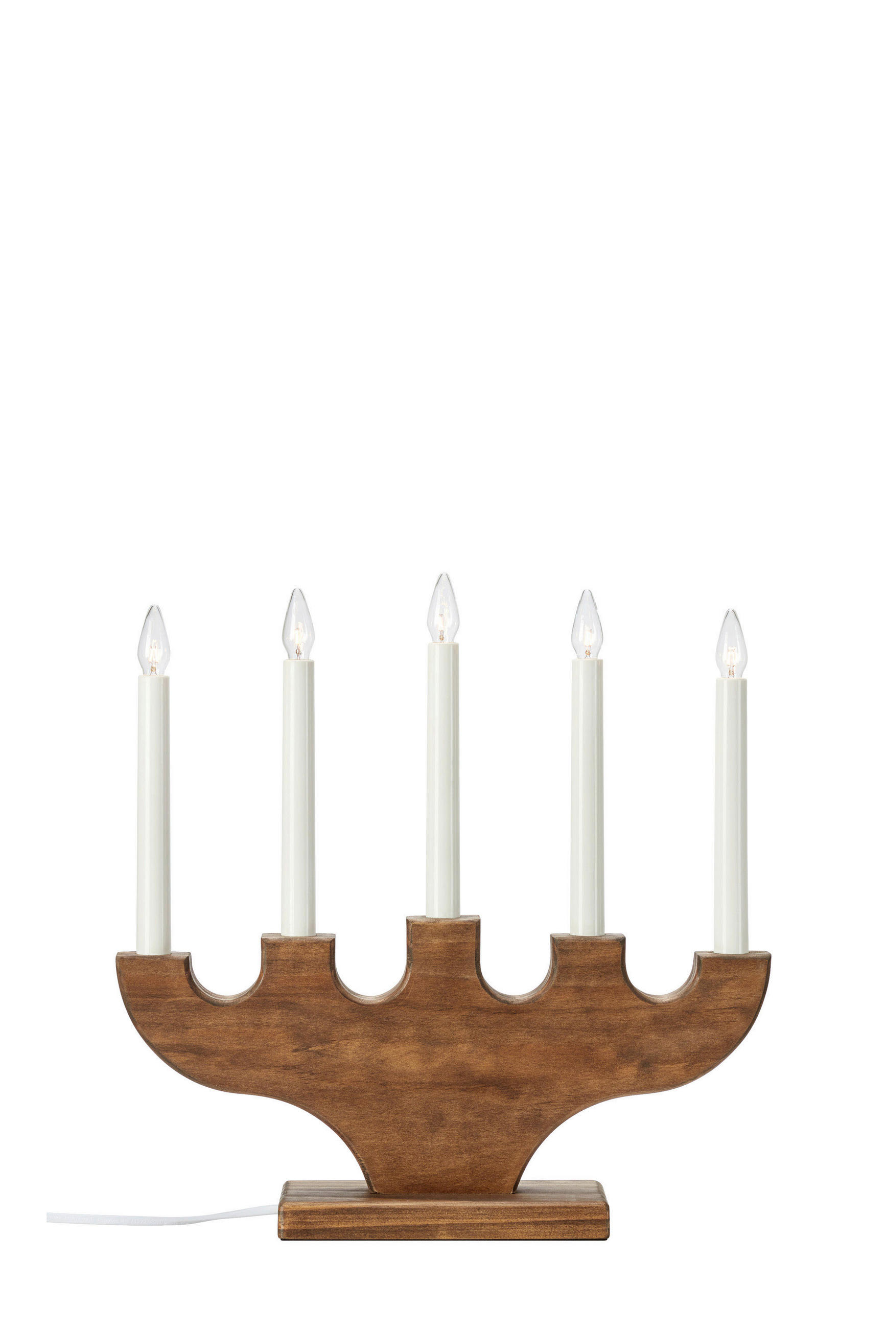 WEIHNACHTSPYRAMIDE SPIRA  - Dunkelbraun/Weiß, Trend, Holz/Kunststoff (36/35,5/9cm) - Markslöjd