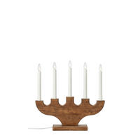 WEIHNACHTSPYRAMIDE SPIRA  - Dunkelbraun/Weiß, Trend, Holz/Kunststoff (36/35,5/9cm) - Markslöjd