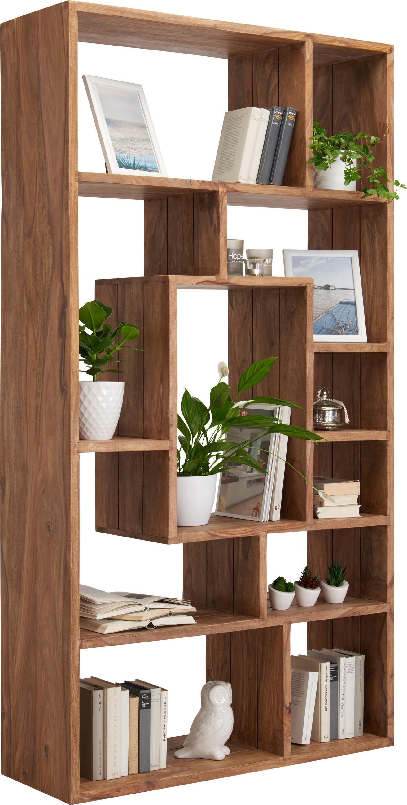 REGÁL, farba indického palisandra, indický palisander, 100/190/35 cm - farba indického palisandra, Lifestyle, drevo (100/190/35cm) - Landscape