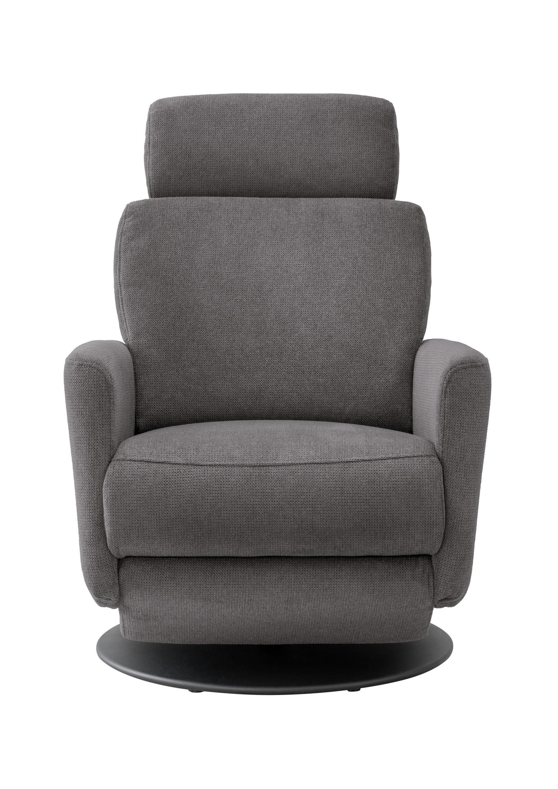RELAXSESSEL Chenille Rücken echt    - Greige/Schwarz, MODERN, Textil/Metall (77/105/87-154cm) - Livetastic