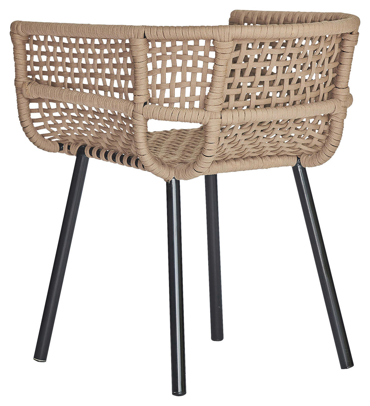 GARTENSESSEL Schwarz, Taupe  - Taupe/Schwarz, MODERN, Kunststoff/Metall (63/75/53cm) - Jan Kurtz