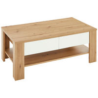 COUCHTISCH 111/65/44,5 cm rechteckig Eiche Artisan  - Weiß/Eiche Artisan, Design, Holzwerkstoff (111/65/44,5cm) - Carryhome