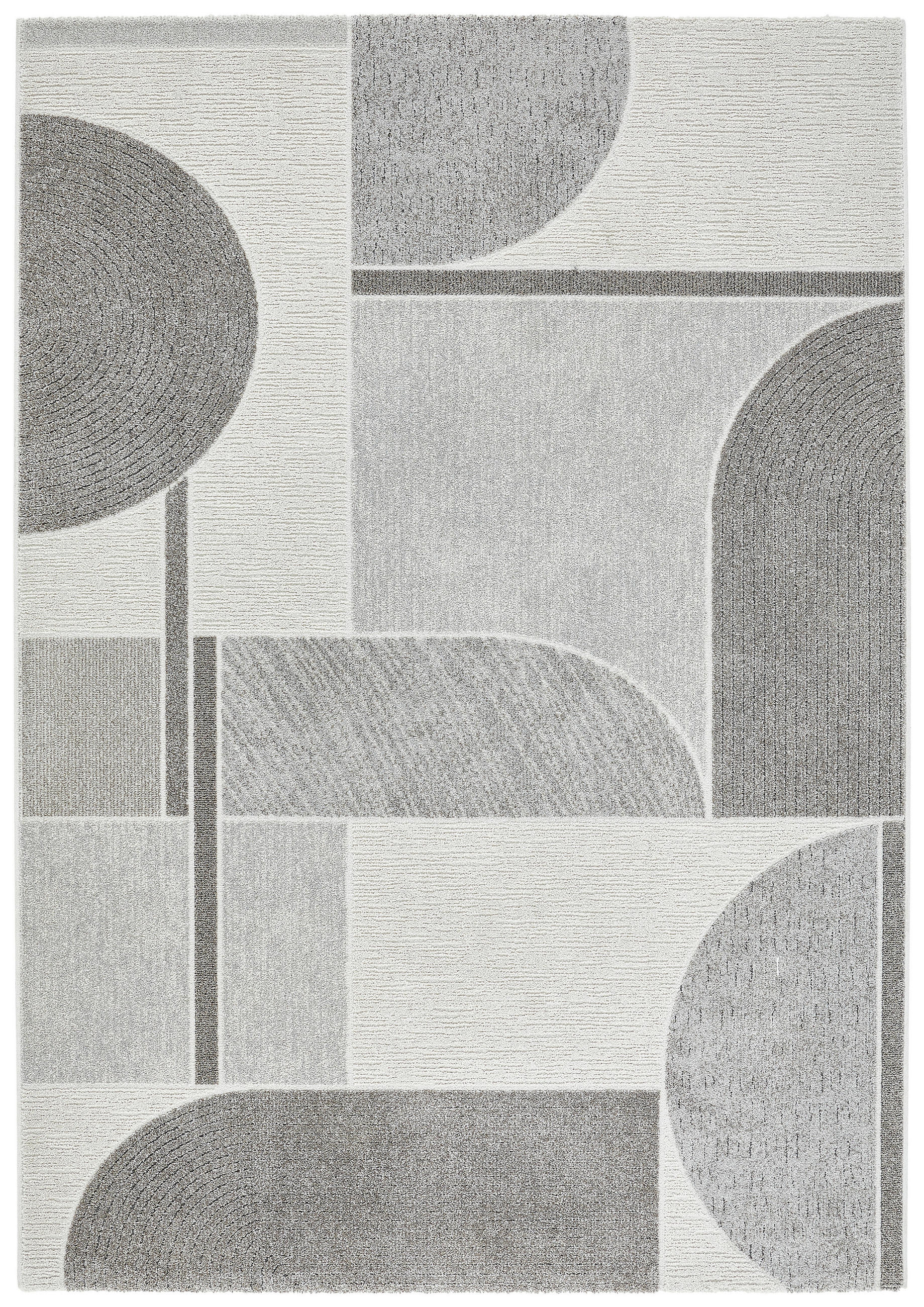 Novel Webteppich Valentino Braun, Grau, Hellgrau, Dunkelgrau 80x150 cm