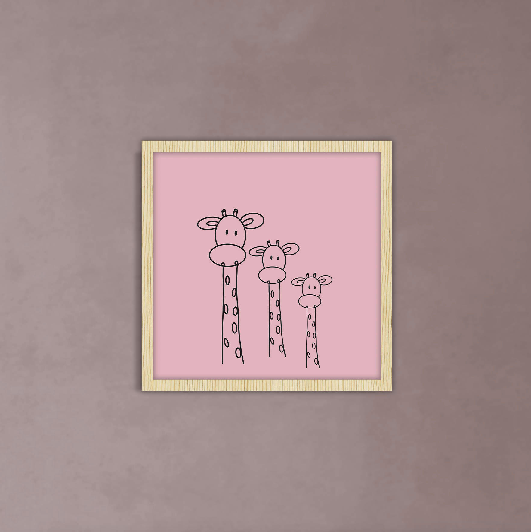 BABYWANDDEKO - Pink, Basics, Holz/Kunststoff (60/60/3cm)