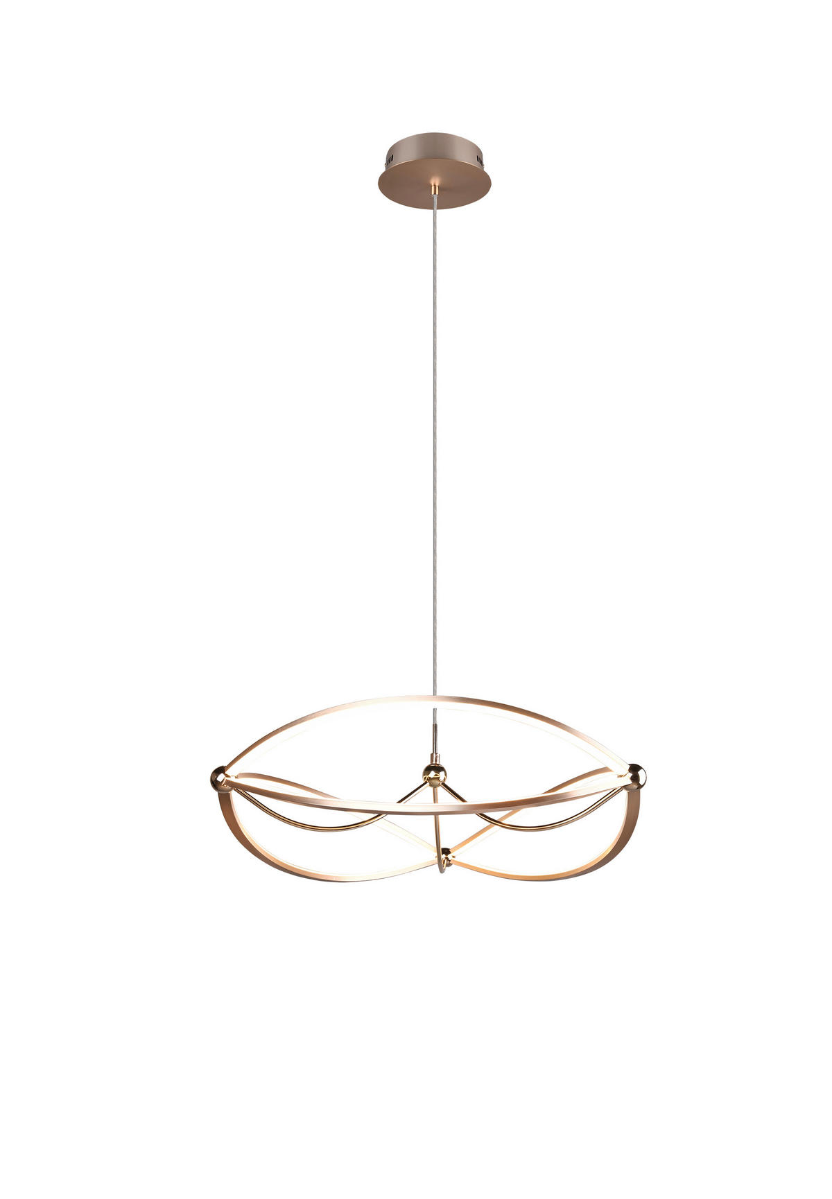 LED LUSTER       - boja mesinga, Lajfstajl, metal (62/150cm)
