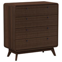 KOMMODE Cassie 80/88/39 cm 4 Schublade(n)  - Walnussfarben/Braun, Design, Holzwerkstoff (80/88/39cm) - MID.YOU