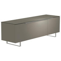 LOWBOARD Grau, Alufarben  160/51/45 cm  - Alufarben/Grau, Design, Glas/Holzwerkstoff (160/51/45cm) - Moderano