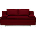 BOXSPRINGSOFA in Webstoff Dunkelrot  - Chromfarben/Dunkelrot, Design, Textil/Metall (200/93/107cm) - Novel